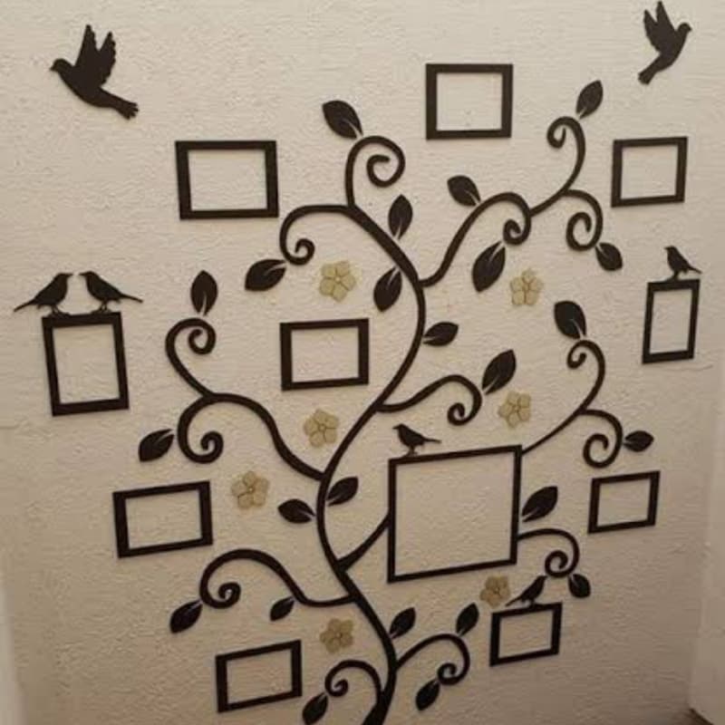 Green Leaves Wooden tree with frames