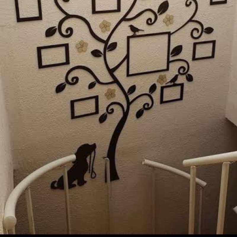 Green Leaves Wooden tree with frames