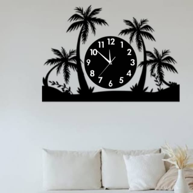 Desert tree 3D wooden wall clock