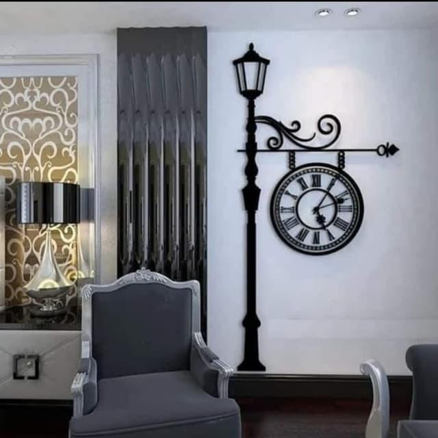 Lamp 3D wall clock