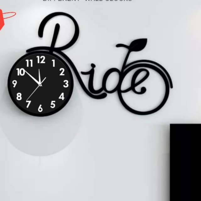 Ride cycle 3D wooden wall clock