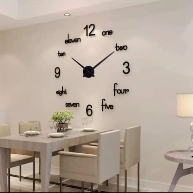 3D diye clock, wooden clock