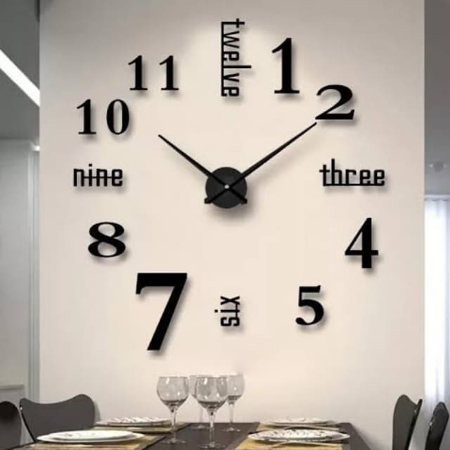 3D diye wooden wall clock