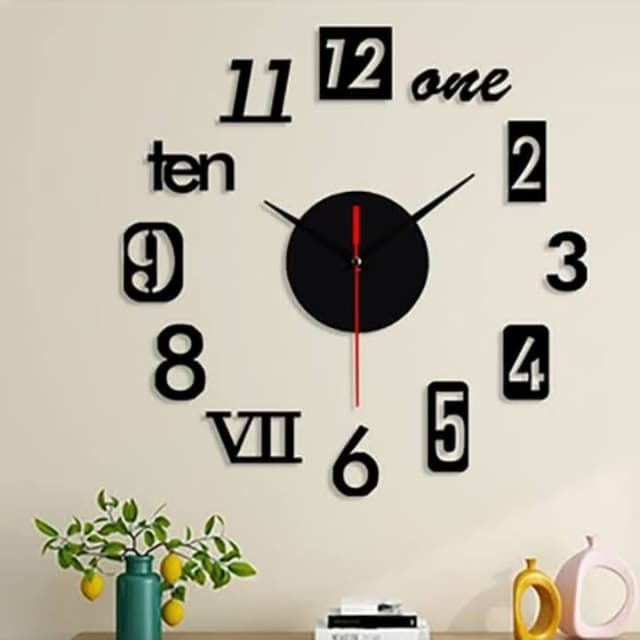 3D diye wooden clock